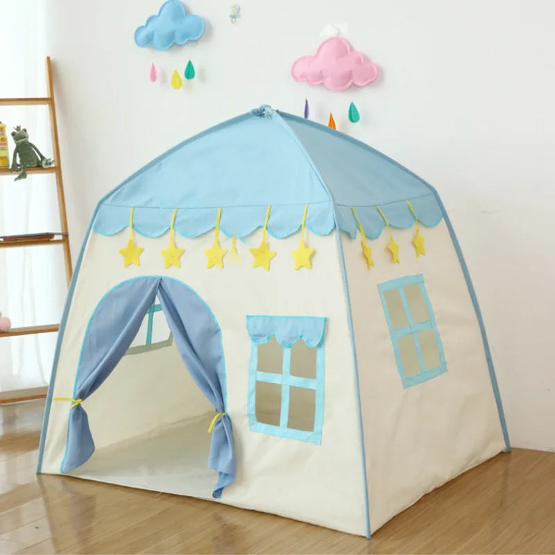 Tente pour enfants Jeux d’intérieur et d’extérieur Jardin Tipi Princess Castle Folding Cubby Toys Tents Enfant Room House Tipi Playhouse