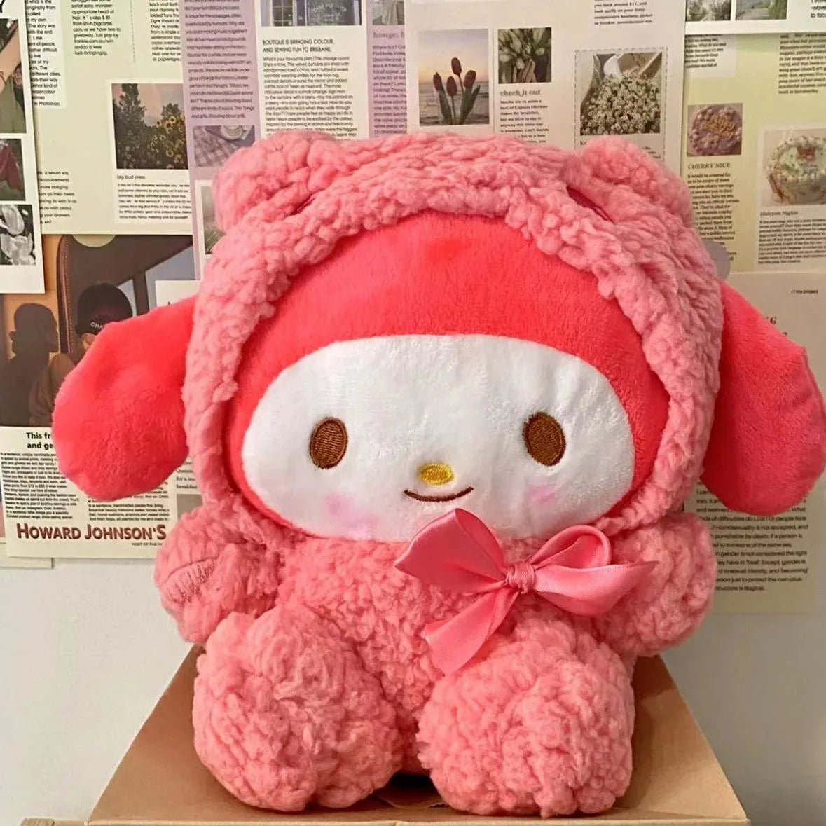 Kawaii Sanrio Peluches Jouet Hello Kitty Cinnamonroll Pochacco Kuromi Poupée en peluche Cos Ours Jouets mignons pour enfants