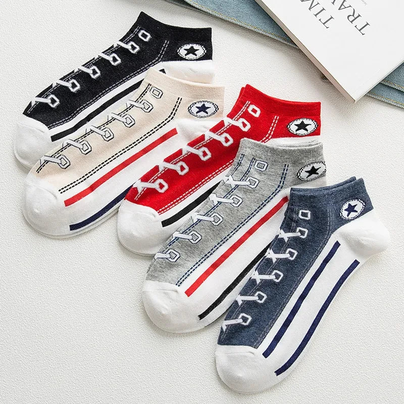 20/10/6/5/4/3/1pairs Chaussettes de cheville confortables respirantes en coton de mode pour hommes, chaussettes d’été pour hommes