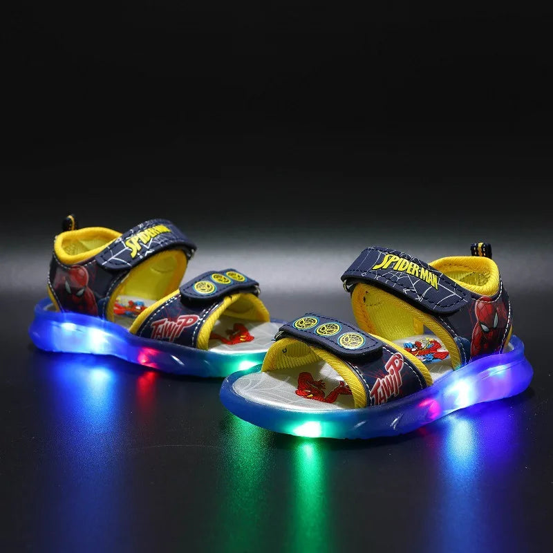 Disney Cartoon Chaussures décontractées pour enfants Sandales à lumière LED Taille 21-31