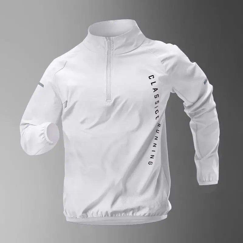 Men's Running Jacket Windbreaker Windproof Water-Resistant Training Suitable Autumn Spring Sports Quick-Dry Cycling Man Clothes
