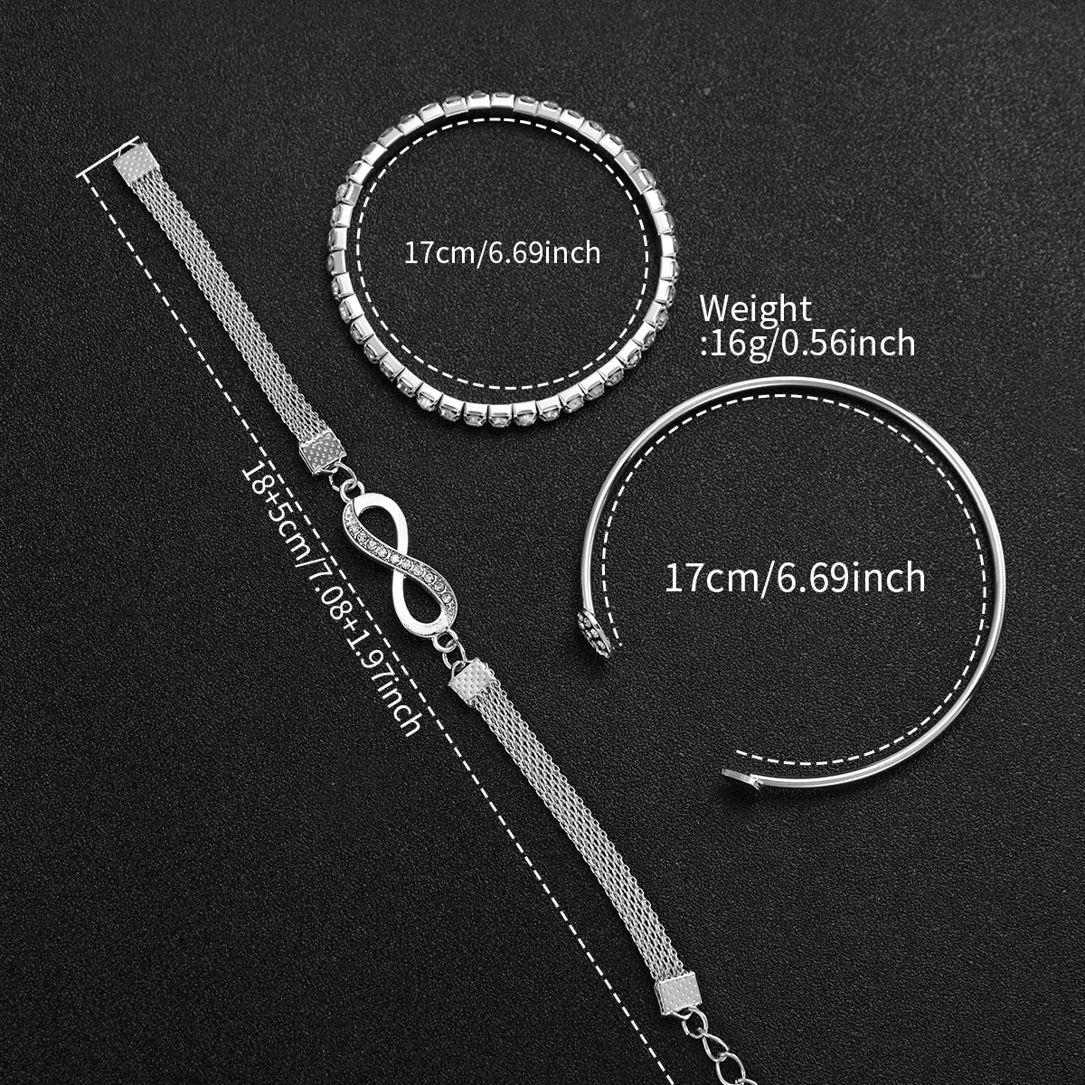 Montre à quartz en acier inoxydable de couleur argent pour femmes et ensemble de bijoux en perles d’argent