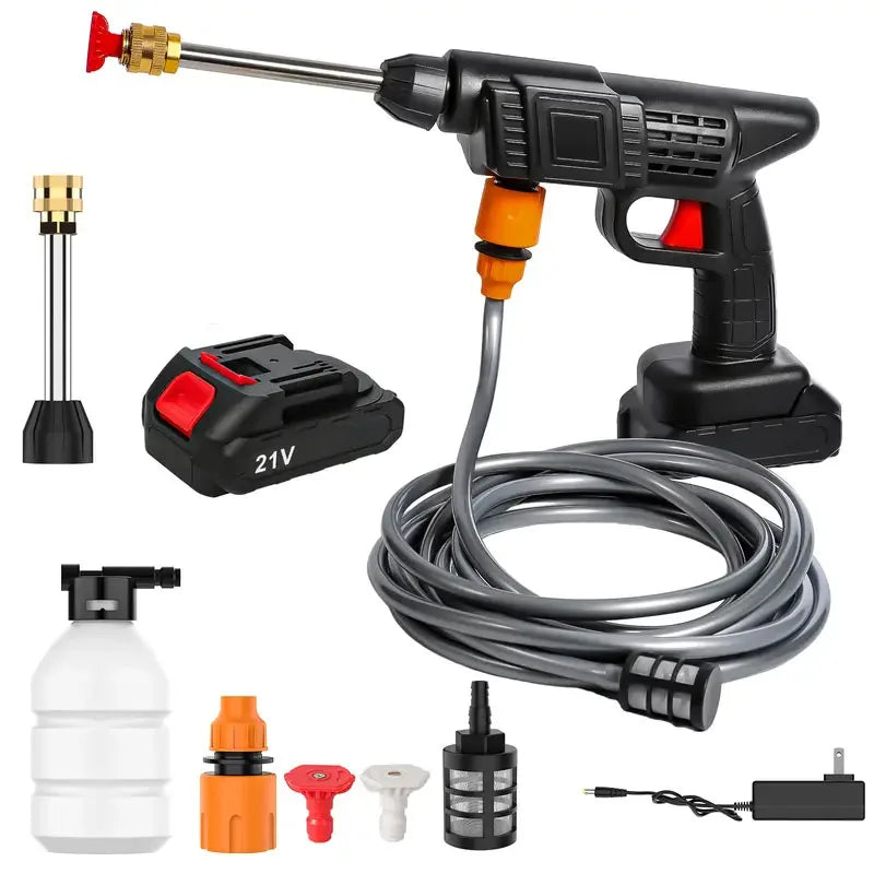 50Bar Nettoyeur haute pression sans fil Laveuse Spray Pistolet à eau Machine de nettoyage à l'eau sous pression pour batterie Makita 21V