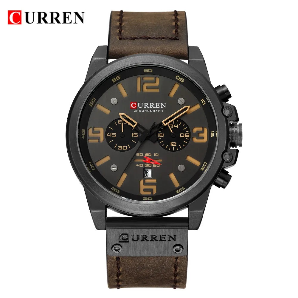 Montre Pour Hommes Top Marque Luxe CURREN Mode Cuir Quartz Hommes Montres Date Business Sport Homme Montre-Bracelet Montre Montre Homme