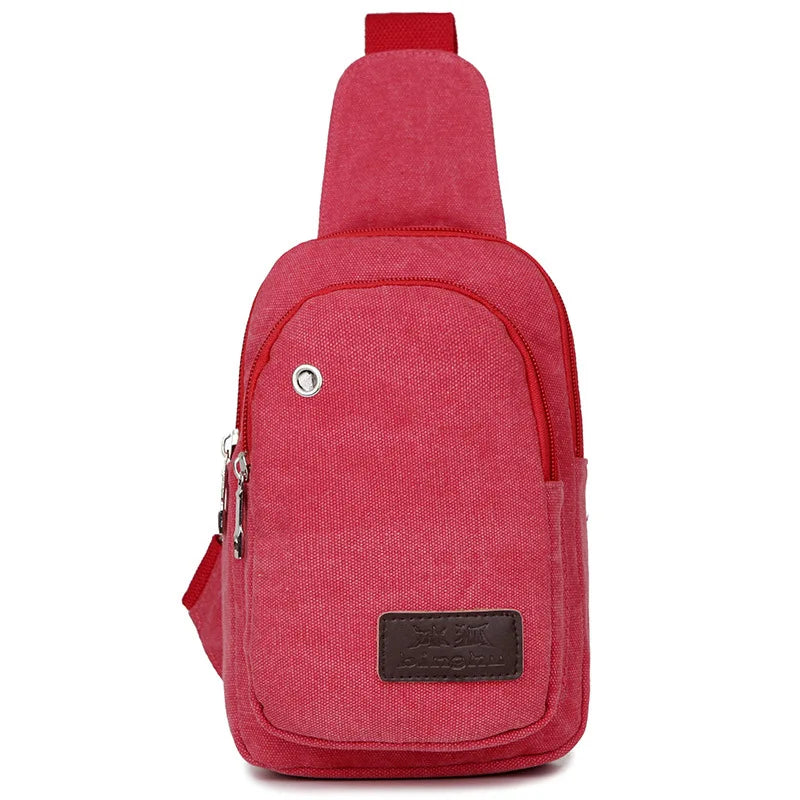 Canvas Usb Charging Men’s Sling Earphone Pouch Men Crossbody Bags Fashion Casual Messengers Bag For Chest Bag Shoulder Pack Sac