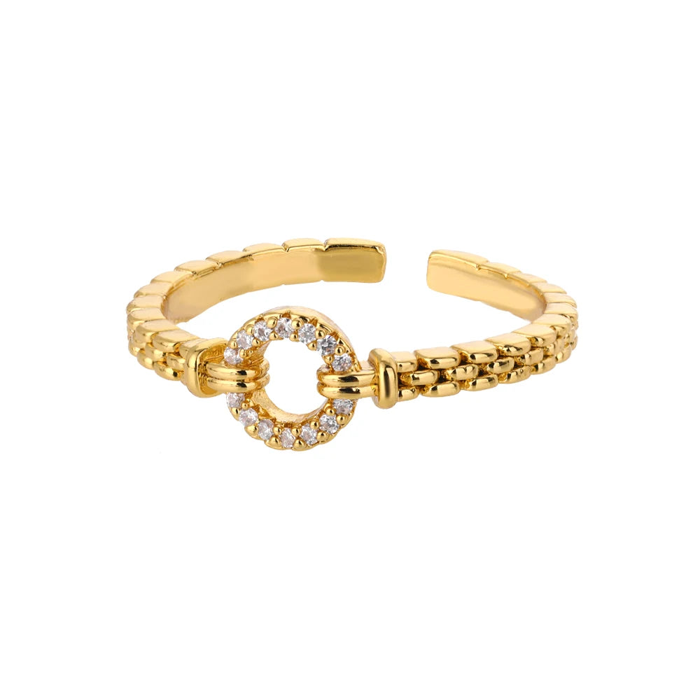 CC Bijoux Anneaux Pour Femmes Plaqué Argent Mariage Nuptial Zircone Rond Pierre Bague Bijoux Femme