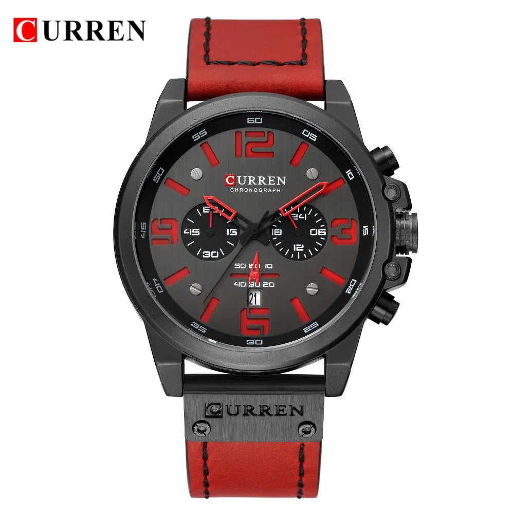 Montre Pour Hommes Top Marque Luxe CURREN Mode Cuir Quartz Hommes Montres Date Business Sport Homme Montre-Bracelet Montre Montre Homme