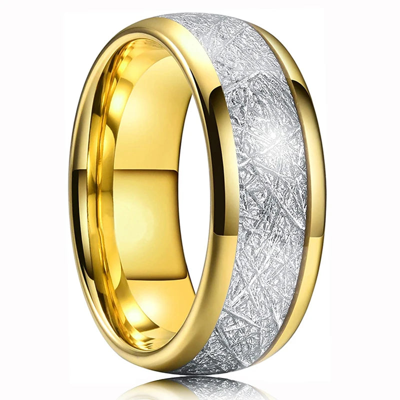 Mode 8mm Red Groove Edge Beveled Steel Stainless Steel Celtic Dragon Rings for Men Zircon Inlay Carbon Fiber Ring Men WeddingBand