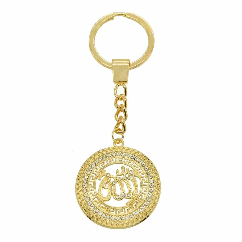 Porte-clés de mode glamour Porte-clés de haute qualité Porte-clés d’Allah Bijoux musulmans Pendentif fait à la main Charme Bijoux