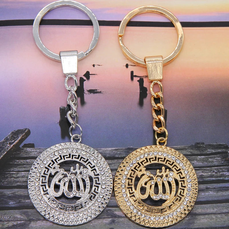 Porte-clés de mode glamour Porte-clés de haute qualité Porte-clés d’Allah Bijoux musulmans Pendentif fait à la main Charme Bijoux