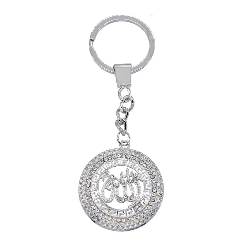 Porte-clés de mode glamour Porte-clés de haute qualité Porte-clés d’Allah Bijoux musulmans Pendentif fait à la main Charme Bijoux
