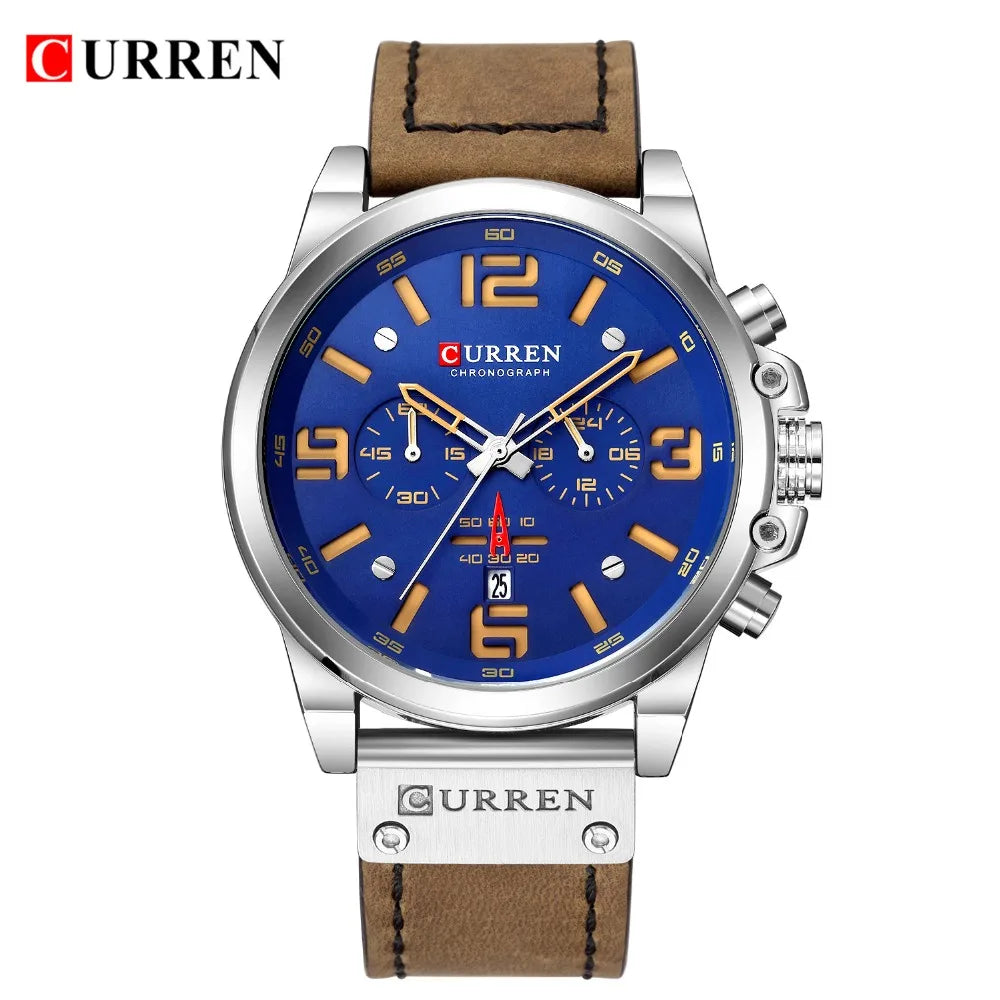 Montre Pour Hommes Top Marque Luxe CURREN Mode Cuir Quartz Hommes Montres Date Business Sport Homme Montre-Bracelet Montre Montre Homme