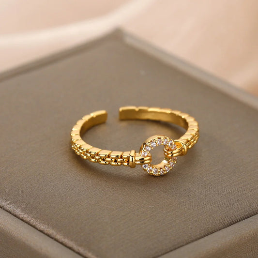 CC Bijoux Anneaux Pour Femmes Plaqué Argent Mariage Nuptial Zircone Rond Pierre Bague Bijoux Femme