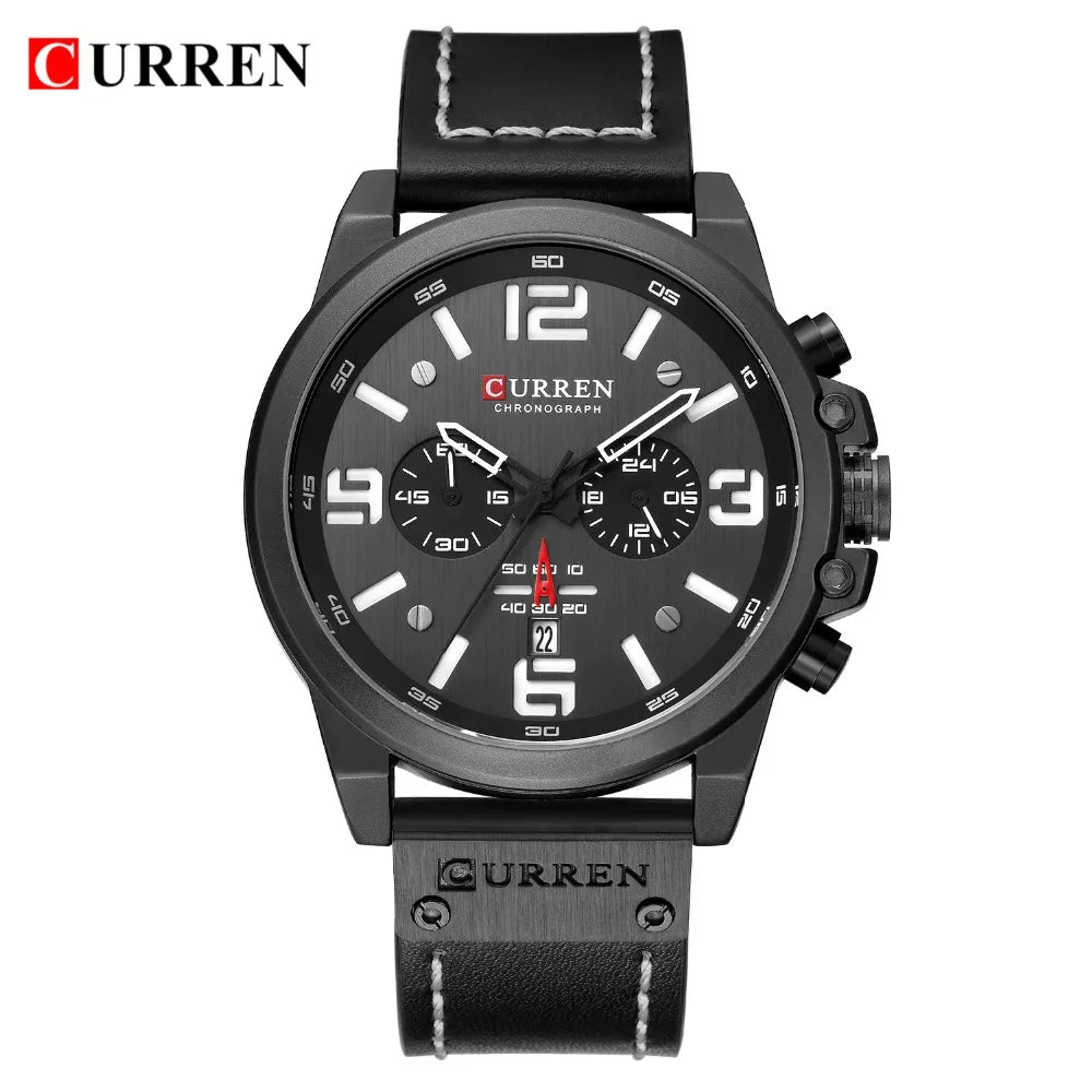 Montre Pour Hommes Top Marque Luxe CURREN Mode Cuir Quartz Hommes Montres Date Business Sport Homme Montre-Bracelet Montre Montre Homme