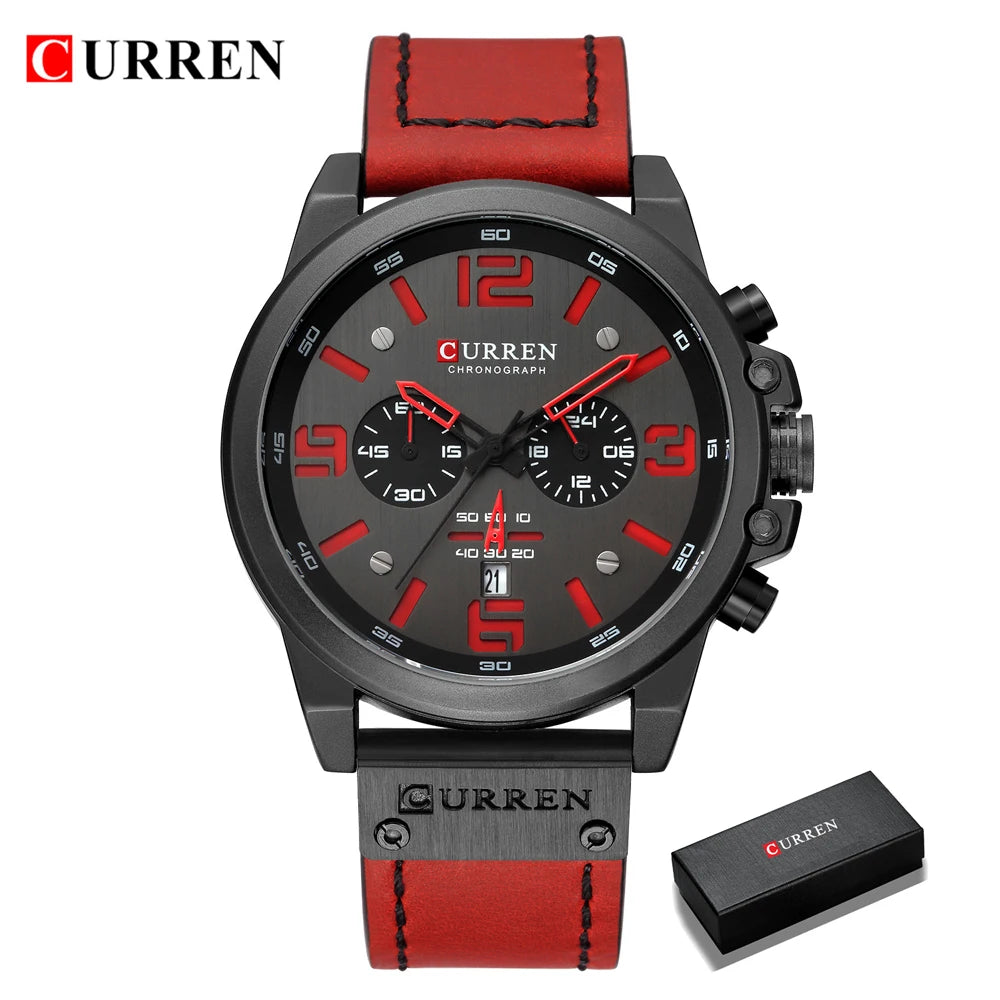 Montre Pour Hommes Top Marque Luxe CURREN Mode Cuir Quartz Hommes Montres Date Business Sport Homme Montre-Bracelet Montre Montre Homme