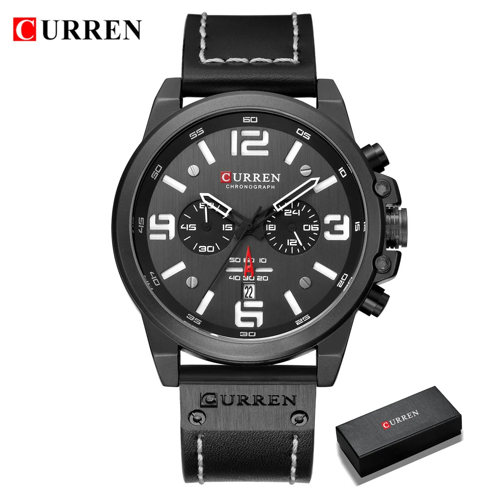 Montre Pour Hommes Top Marque Luxe CURREN Mode Cuir Quartz Hommes Montres Date Business Sport Homme Montre-Bracelet Montre Montre Homme