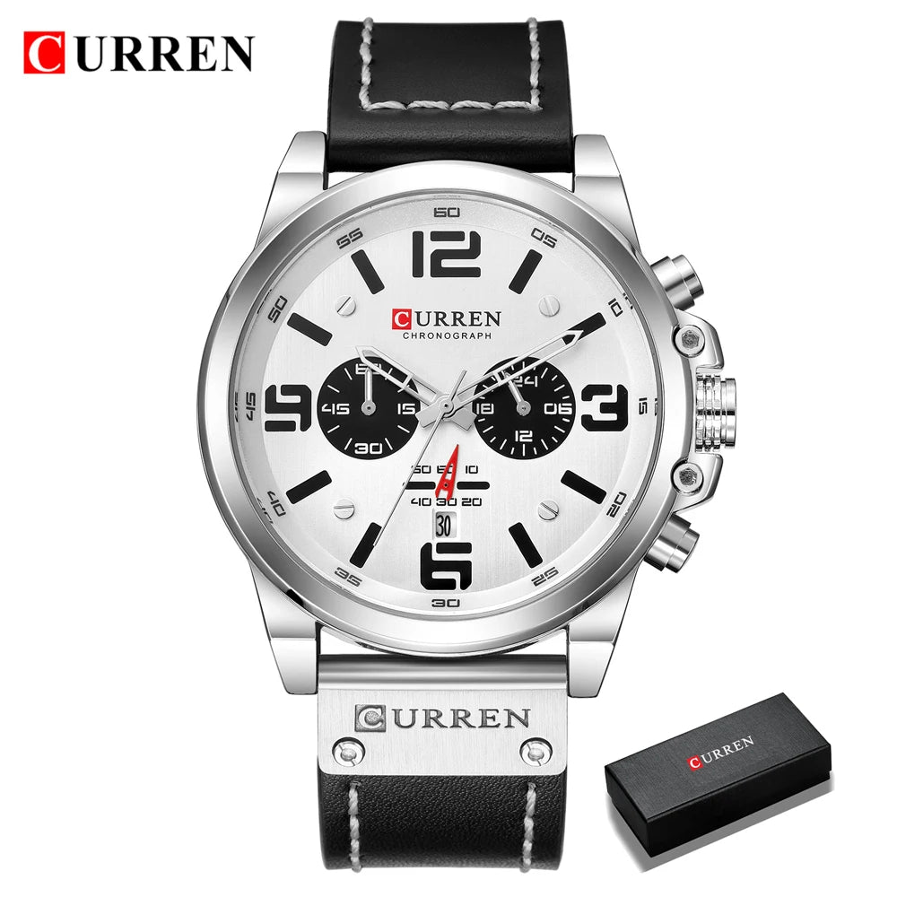 Montre Pour Hommes Top Marque Luxe CURREN Mode Cuir Quartz Hommes Montres Date Business Sport Homme Montre-Bracelet Montre Montre Homme
