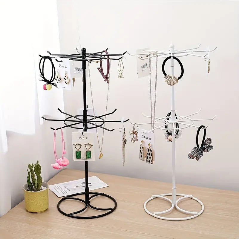 Cintre à bijoux rotatif Stand de marché de nuit Collier de produits de base Bracelet Support d’affichage de rouge à lèvres Étagère à bijoux Support de rangement