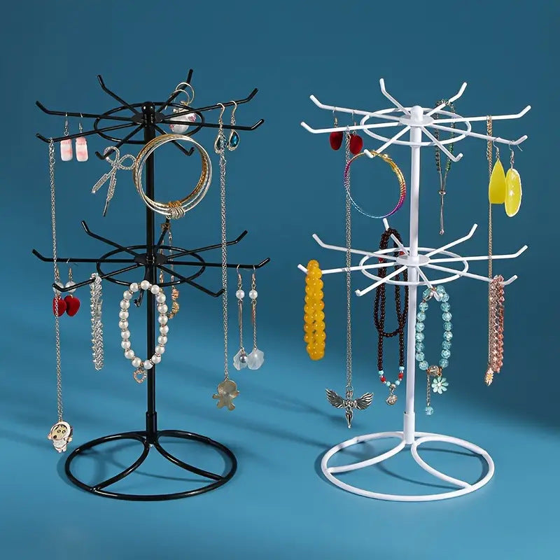 Cintre à bijoux rotatif Stand de marché de nuit Collier de produits de base Bracelet Support d’affichage de rouge à lèvres Étagère à bijoux Support de rangement
