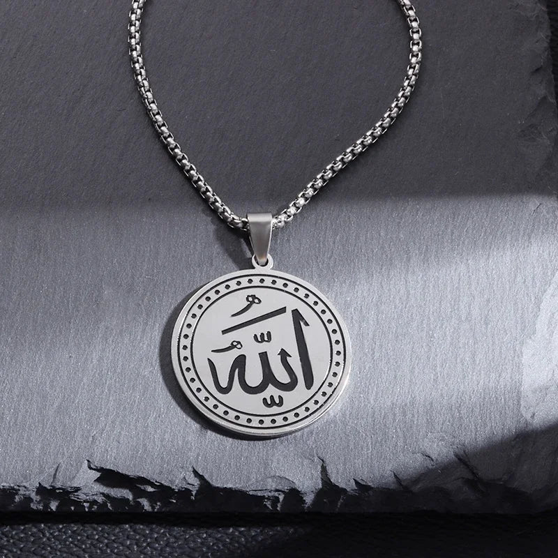 Couleur or musulman Allah Coran pendentif collier hommes femmes mode foi islam bijoux religieux Ramadan cadeaux