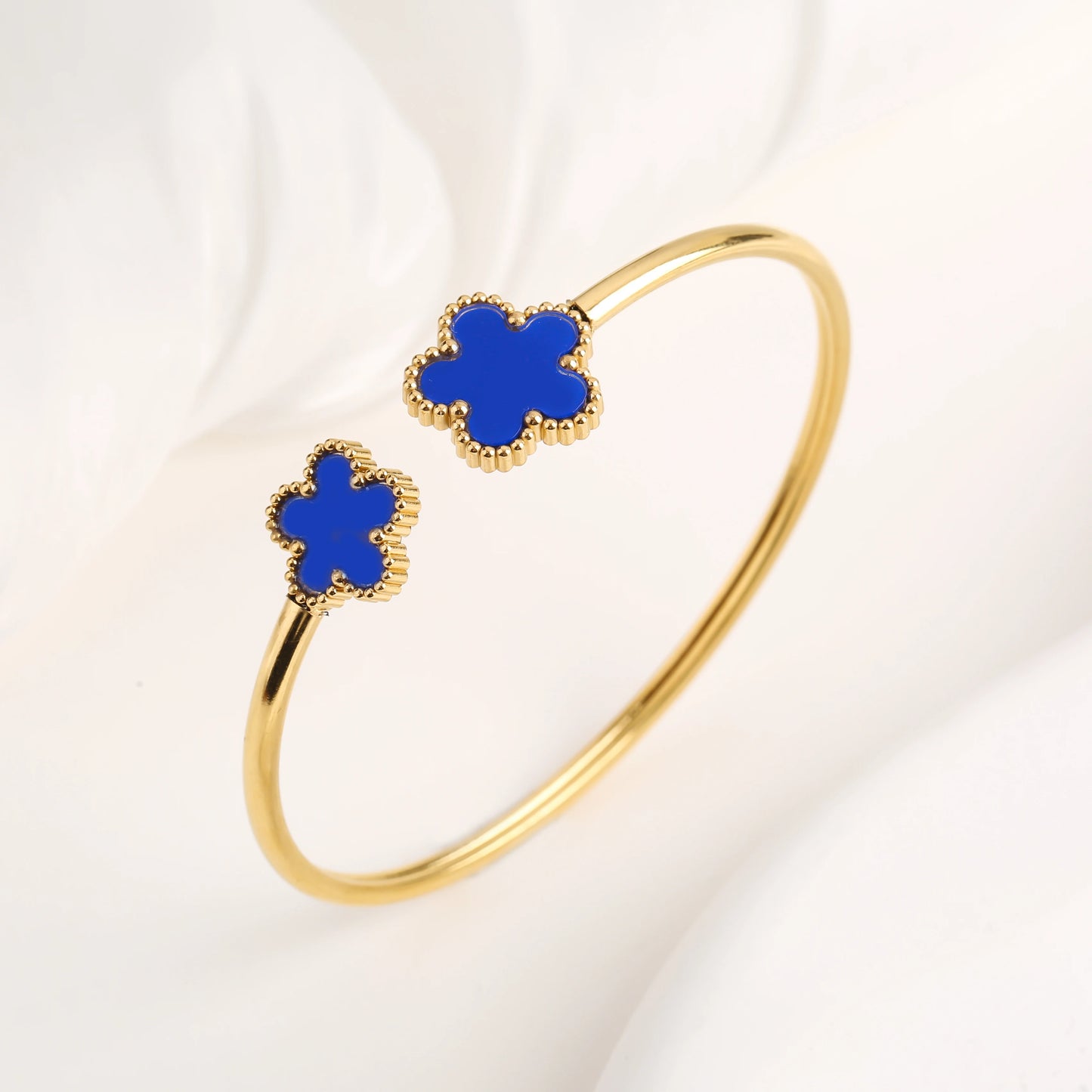 Simple en acier inoxydable coquille blanche cinq feuilles fleur bracelet classique trèfle poignet bijoux luxe pour femme fête bijoux cadeau