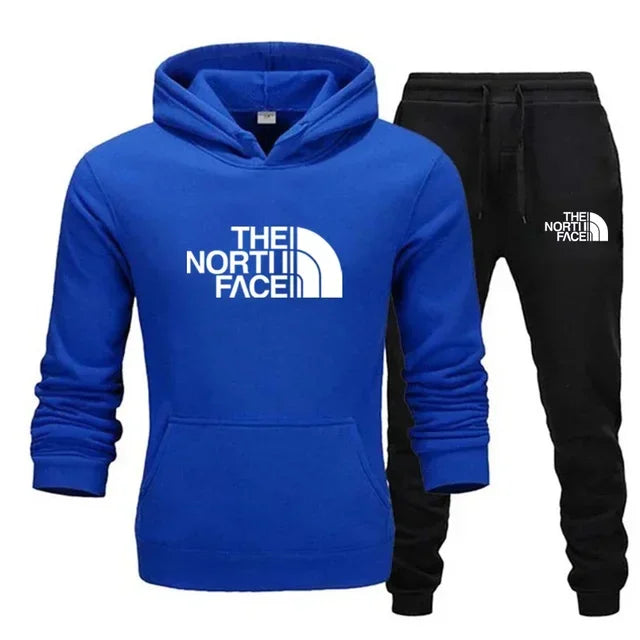 Mode printemps et automne sweat à capuche + pantalon de survêtement pour hommes et femmes ensemble deux pièces, un nouveau costume de sport de loisirs pour hommes de jogging en plein air