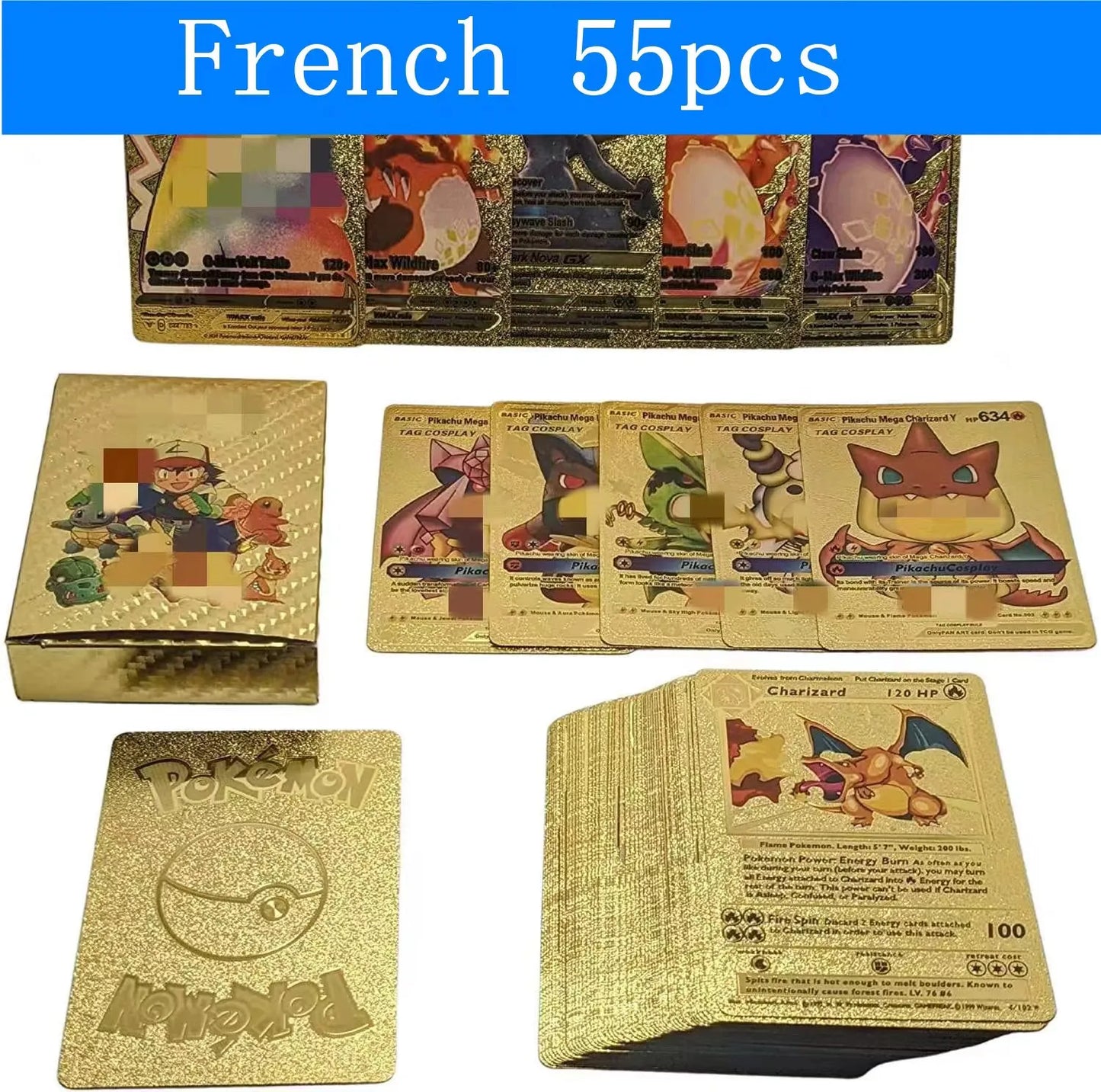 27-110pcs carte pokémon françaises Pikachu