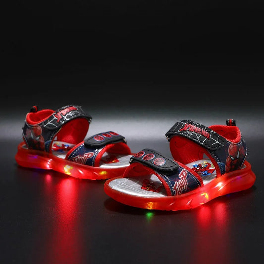 Disney Cartoon Chaussures décontractées pour enfants Sandales à lumière LED     Taille 21-31