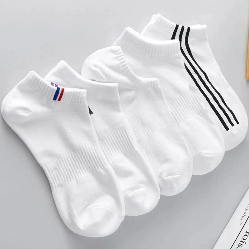 20/10/6/5/4/3/1pairs Chaussettes de cheville confortables respirantes en coton de mode pour hommes, chaussettes d’été pour hommes