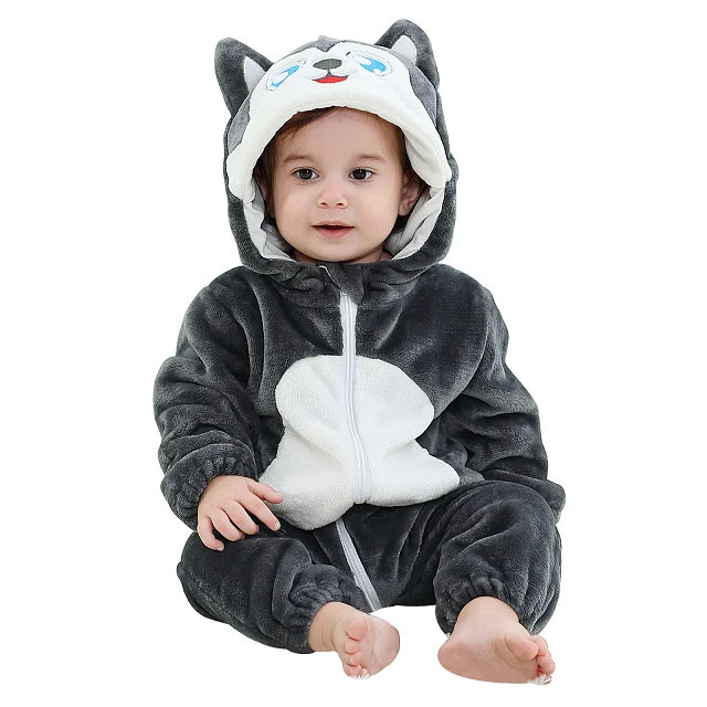 MICHLEY Carnaval Hiver Bébé Barboteuses À Capuche Flanelle Tout-petit Vêtements Pour Bébés Bodys D’Ensemble Combinaison Costume Pour Enfants Fille Garçon