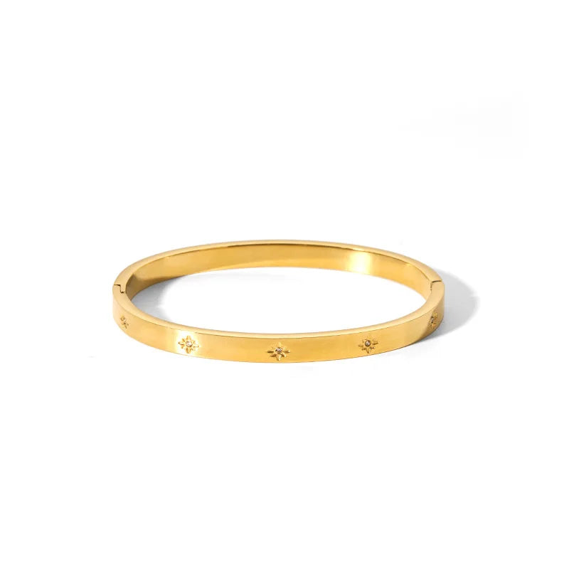 Nouveaux bracelets en zircone cubique imperméable Bracelets en acier inoxydable Bijoux sans ternissement pour les femmes Vente en gros d’usine Personnaliser
