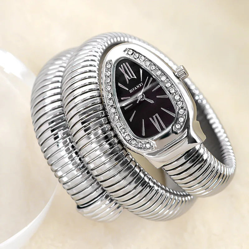 Bracelet unique en forme de serpent Design Beauté Montres-bracelets Différence Quartz Montre Femmes Imperméable Exquise AAA Montre pour Dames