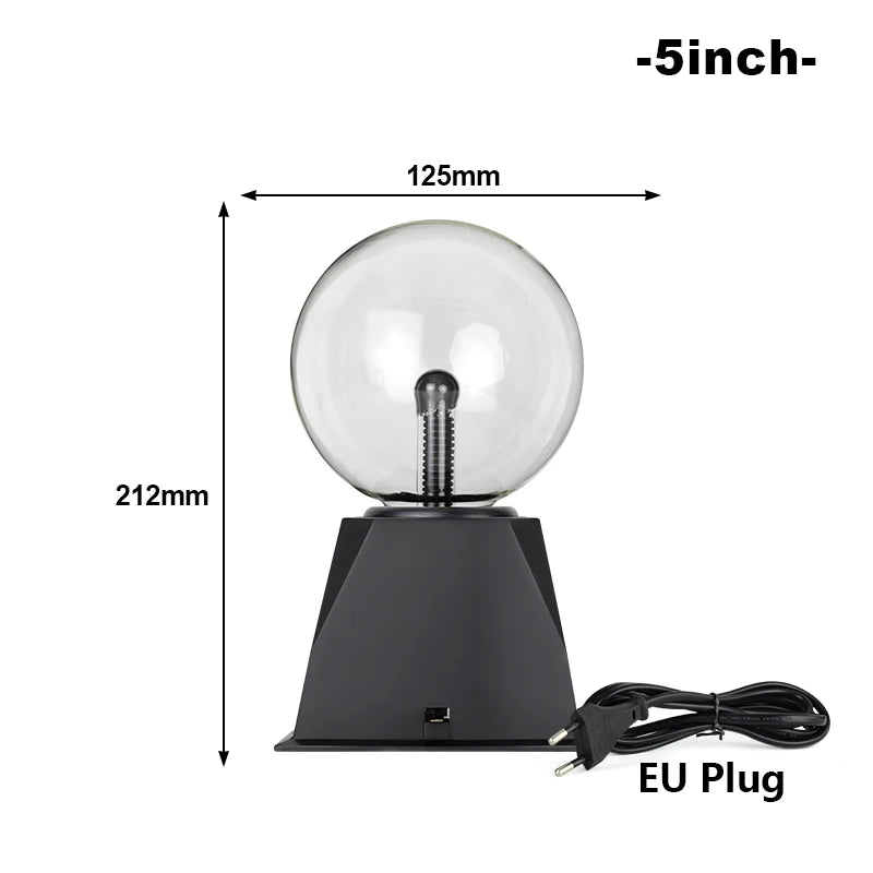 Lampe à boule de plasma en cristal magique 3/4/5/6/8 pouce LED Veilleuse Enfant Anniversaire Cadeau de Noël Éclairage Chambre à coucher Décor Nouveauté Lampe