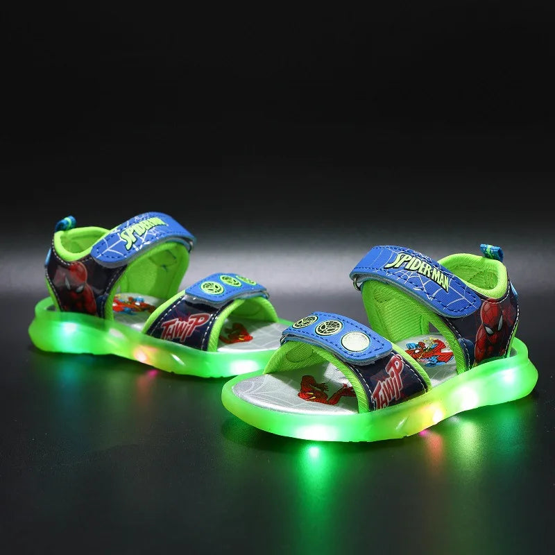 Disney Cartoon Chaussures décontractées pour enfants Sandales à lumière LED     Taille 21-31