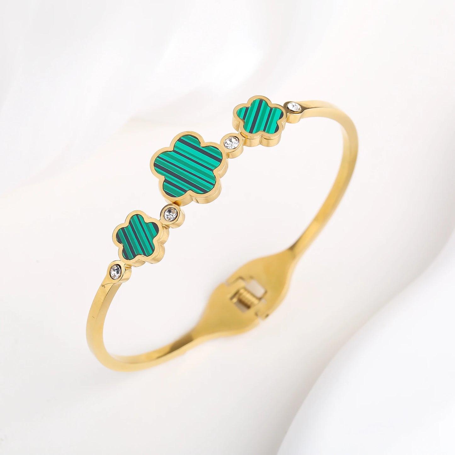 Simple en acier inoxydable coquille blanche cinq feuilles fleur bracelet classique trèfle poignet bijoux luxe pour femme fête bijoux cadeau