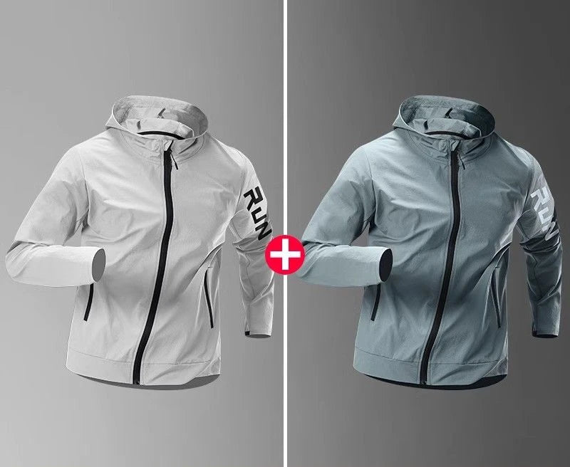 Men's Running Jacket Windbreaker Windproof Water-Resistant Training Suitable Autumn Spring Sports Quick-Dry Cycling Man Clothes