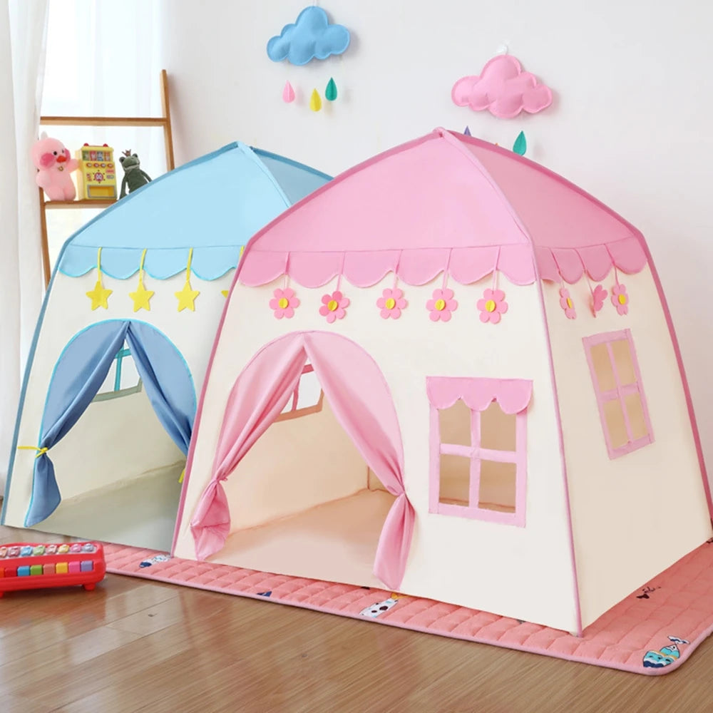 Tente pour enfants Jeux d’intérieur et d’extérieur Jardin Tipi Princess Castle Folding Cubby Toys Tents Enfant Room House Tipi Playhouse