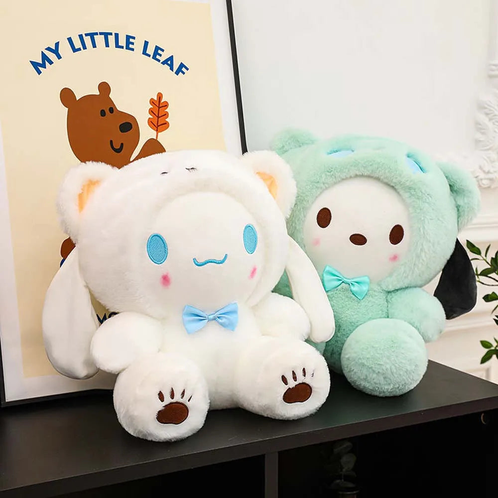 25cm Anime Sanrio Peluche Poupée Jouets Kawaii Hello Kitty Kuromi My Melody Cinnamoroll Dessin animé Mignon Peluche Peluche Jouets Cadeaux pour enfants