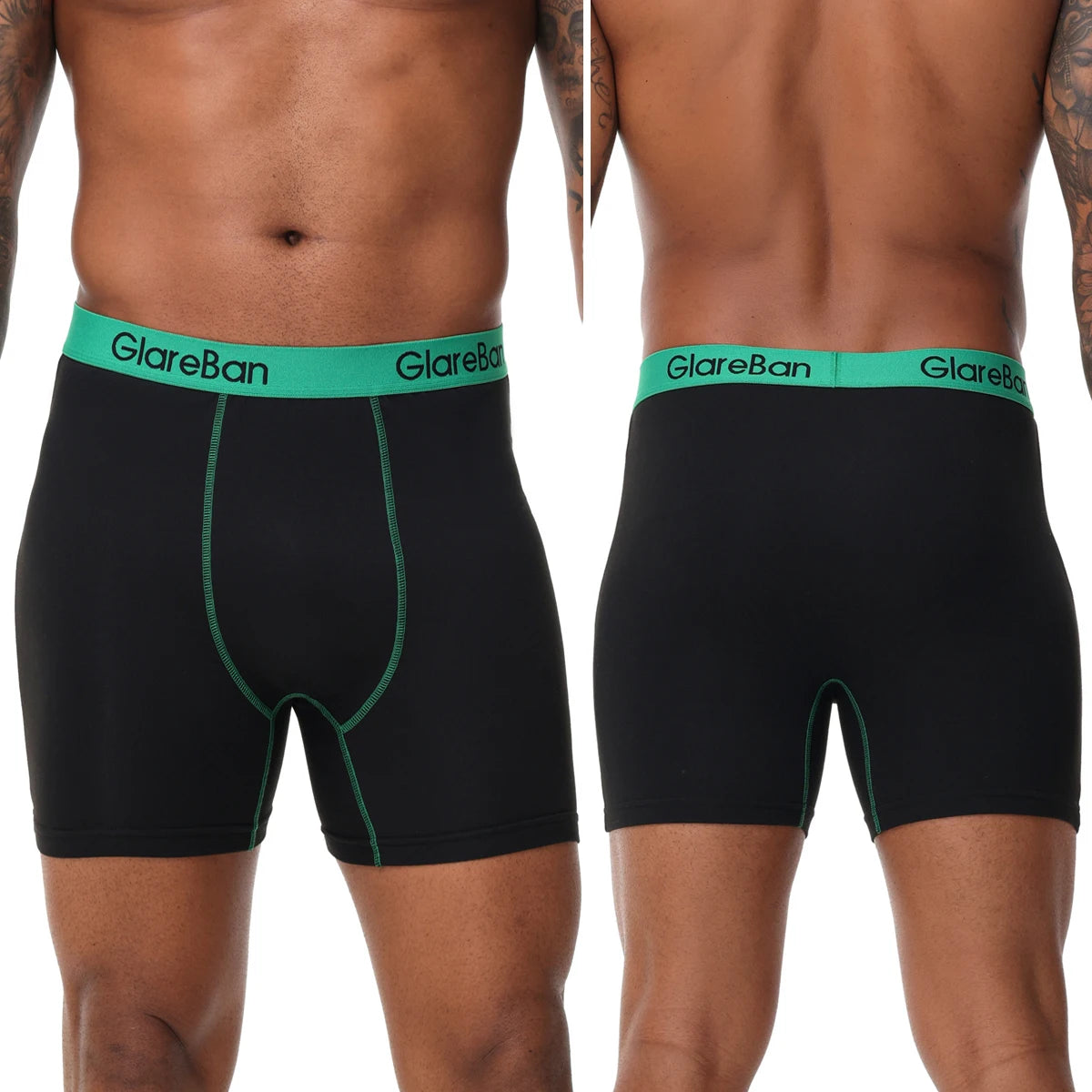 4pcs Set Mid-Long Boxer Shorts Hommes Sous-vêtements Homme Sous-vêtements pour Hommes Homme Boxershorts Slips Soft Panties Marque Sexy