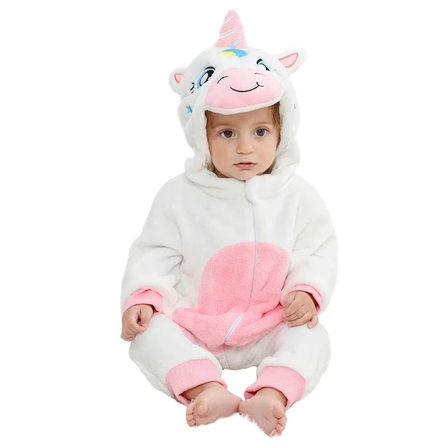 MICHLEY Carnaval Hiver Bébé Barboteuses À Capuche Flanelle Tout-petit Vêtements Pour Bébés Bodys D’Ensemble Combinaison Costume Pour Enfants Fille Garçon