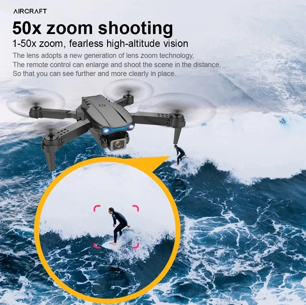 KBDFA E99Pro Drone HD Drone professionnel 4k Double caméra WIFI fpv Avion Quadcopter Évitement d’obstacles Photographie aérienne Drone