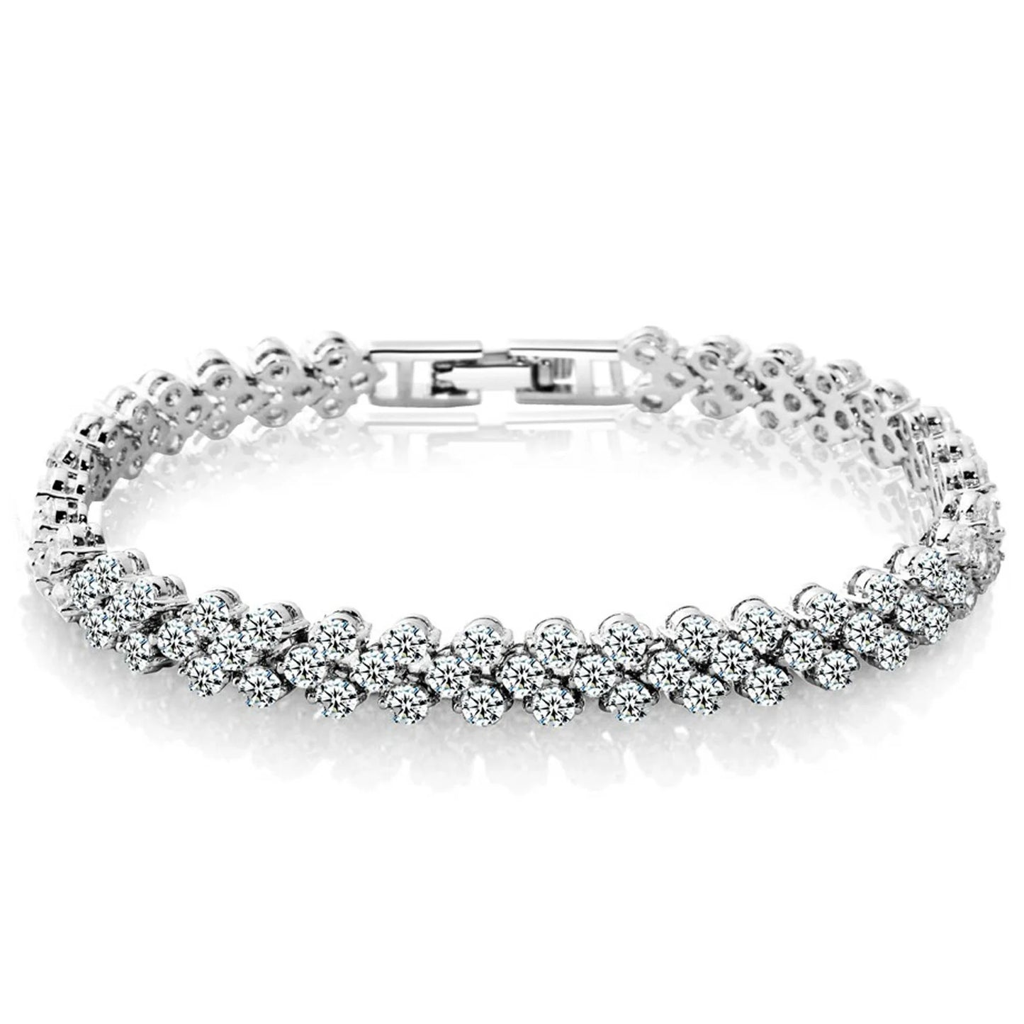 Bracelet de feuille tressée d’amour Bracelet de mariage en cristal de charme pour femmes Anniversaire Saint-Valentin Cadeau Bijoux Pulseras Mujer