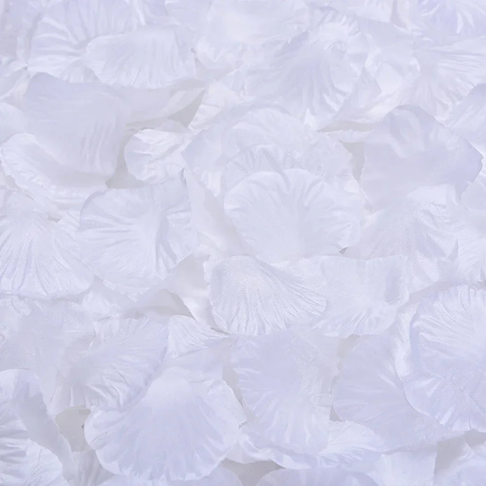 100-500Pcs Top Coloré Artificiel Faux Pétales De Rose Rouge Blanc Or Roses Pétales Fleurs Romantique Fête De Mariage Décoration De La Saint-Valentin