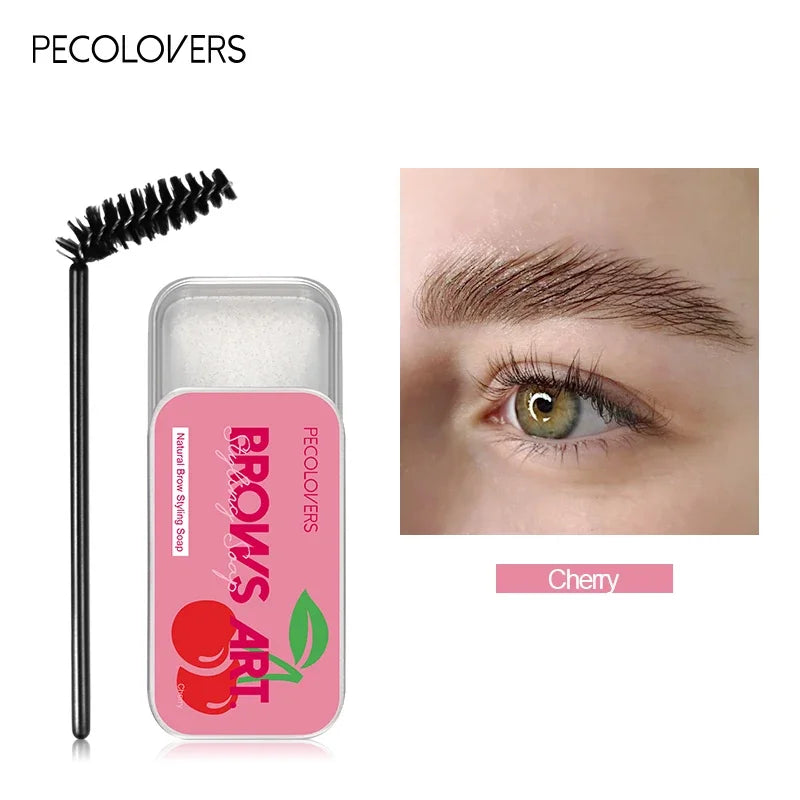 1Pcs Natural Transparent Pomade Eyebrow Styling Soap Sourcils Gel Wax Fixer Avec Pinceau Maquillage pour Femmes Cosmétiques à Sourcils