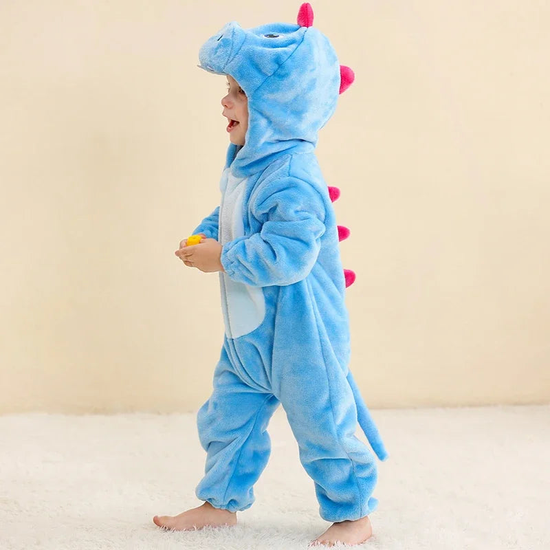 MICHLEY Carnaval Hiver Bébé Barboteuses À Capuche Flanelle Tout-petit Vêtements Pour Bébés Bodys D’Ensemble Combinaison Costume Pour Enfants Fille Garçon