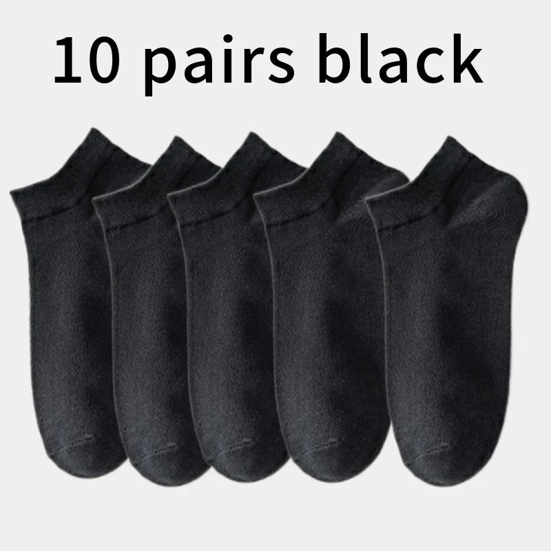 20/10/6/5/4/3/1pairs Chaussettes de cheville confortables respirantes en coton de mode pour hommes, chaussettes d’été pour hommes