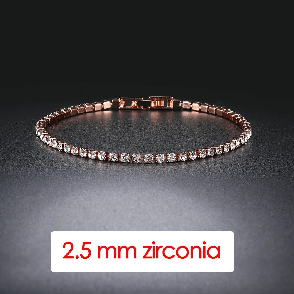 Hip Hop Iced Out 3/4/5mm Crystal Tennis Bracelet pour Hommes Trendy Punk Zirconia homme Chain on The Hand Streetwear Jewelry