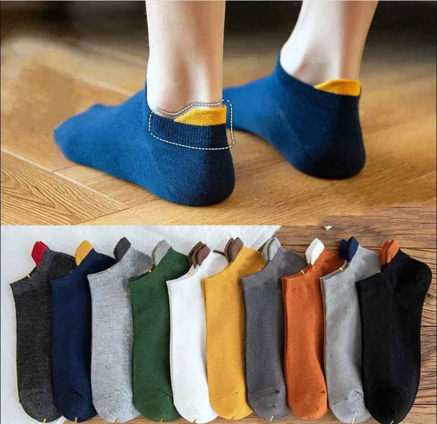 20/10/6/5/4/3/1pairs Chaussettes de cheville confortables respirantes en coton de mode pour hommes, chaussettes d’été pour hommes