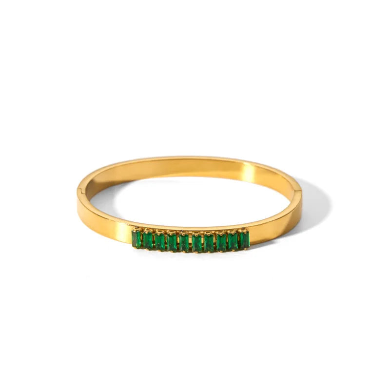 Nouveaux bracelets en zircone cubique imperméable Bracelets en acier inoxydable Bijoux sans ternissement pour les femmes Vente en gros d’usine Personnaliser
