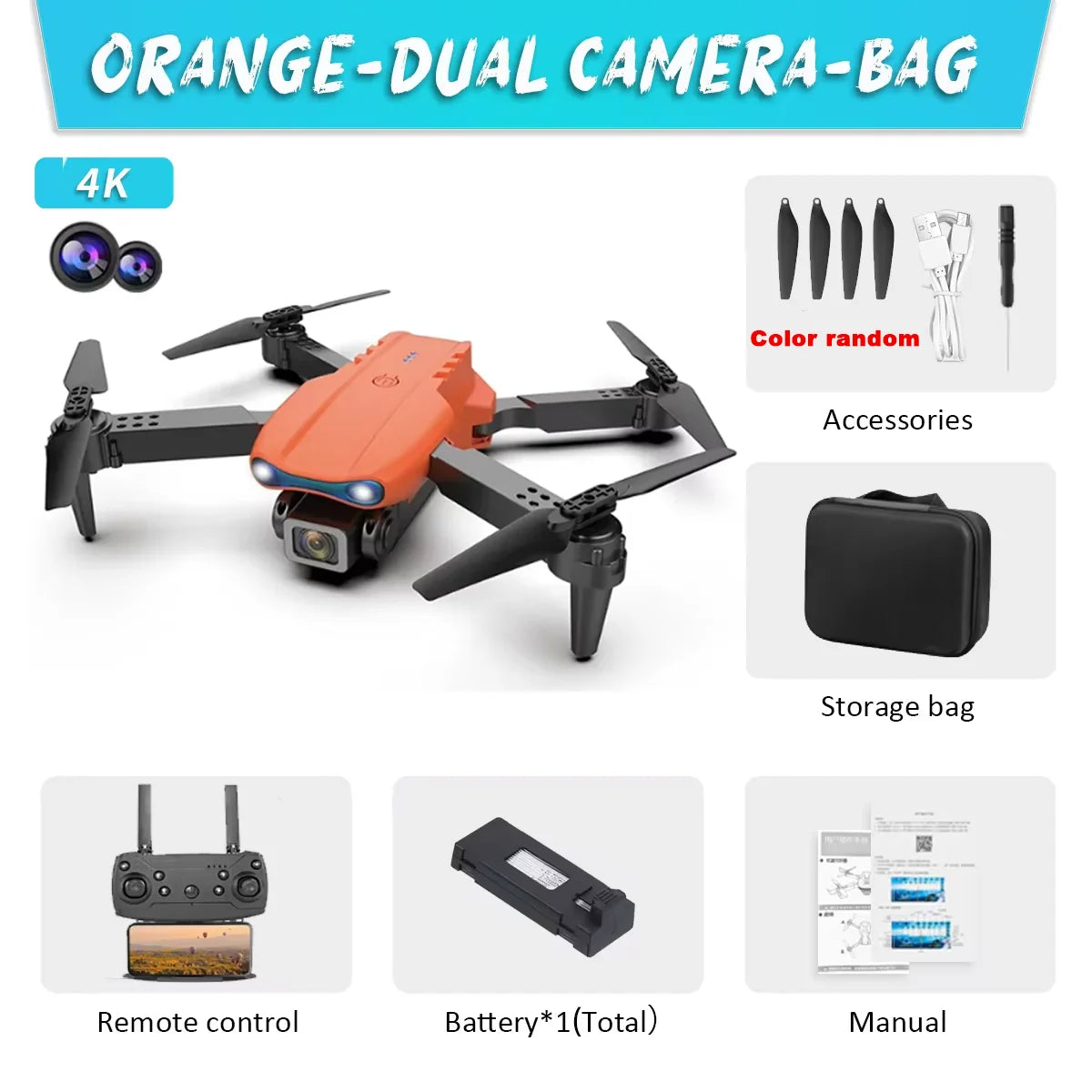 KBDFA E99Pro Drone HD Drone professionnel 4k Double caméra WIFI fpv Avion Quadcopter Évitement d’obstacles Photographie aérienne Drone